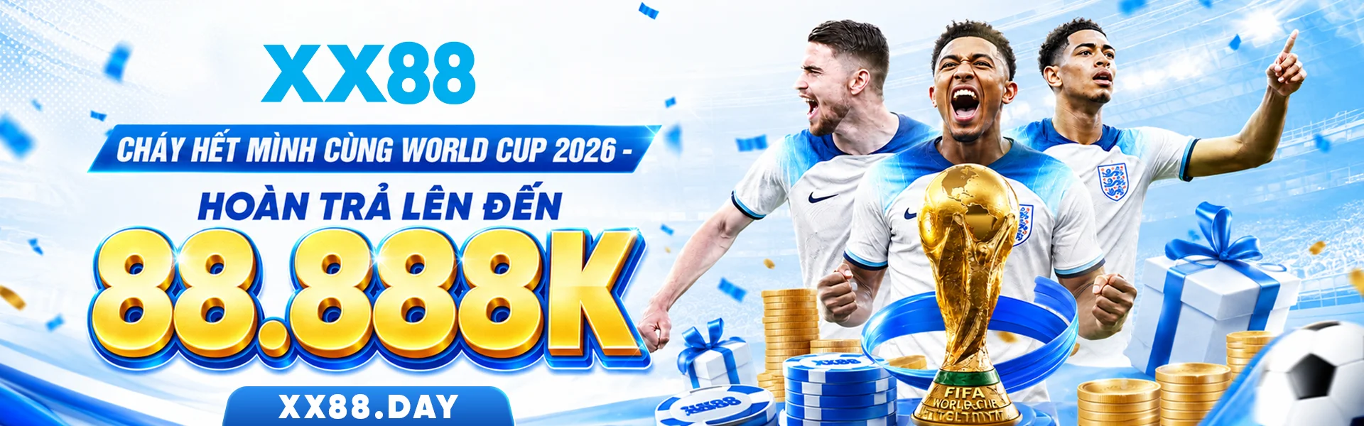 banner xx88 cháy hết mình cùng world cup 2026